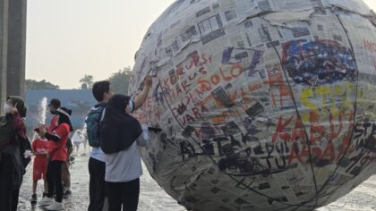 Bola Raksasa di CFD Bundaran HI Jadi Ruang Curhat Warga Jelang 500 Tahun Jakarta